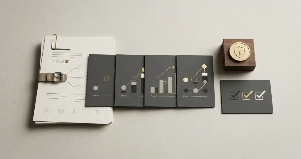Conceptual editorial illustration of complaint records and payment checks